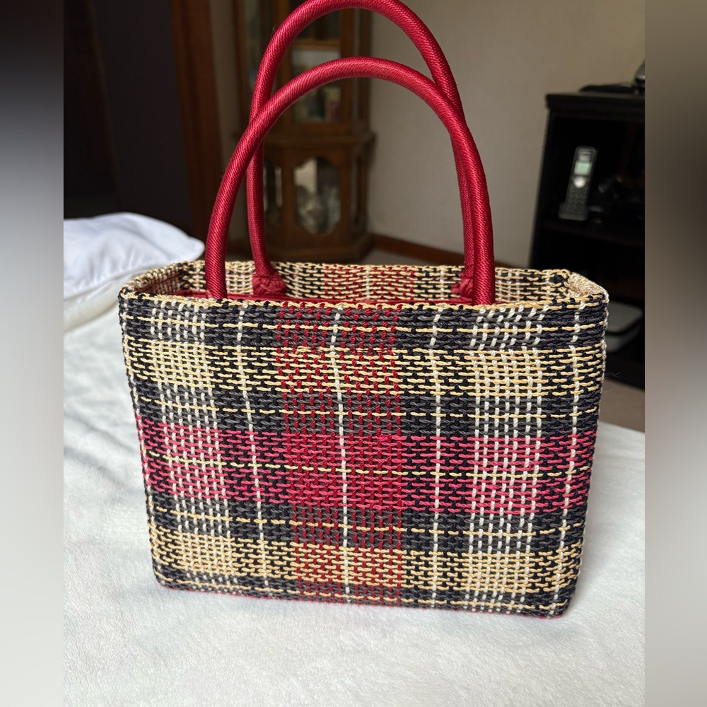 Red, Black, Tan Purse - Picture 2 of 4